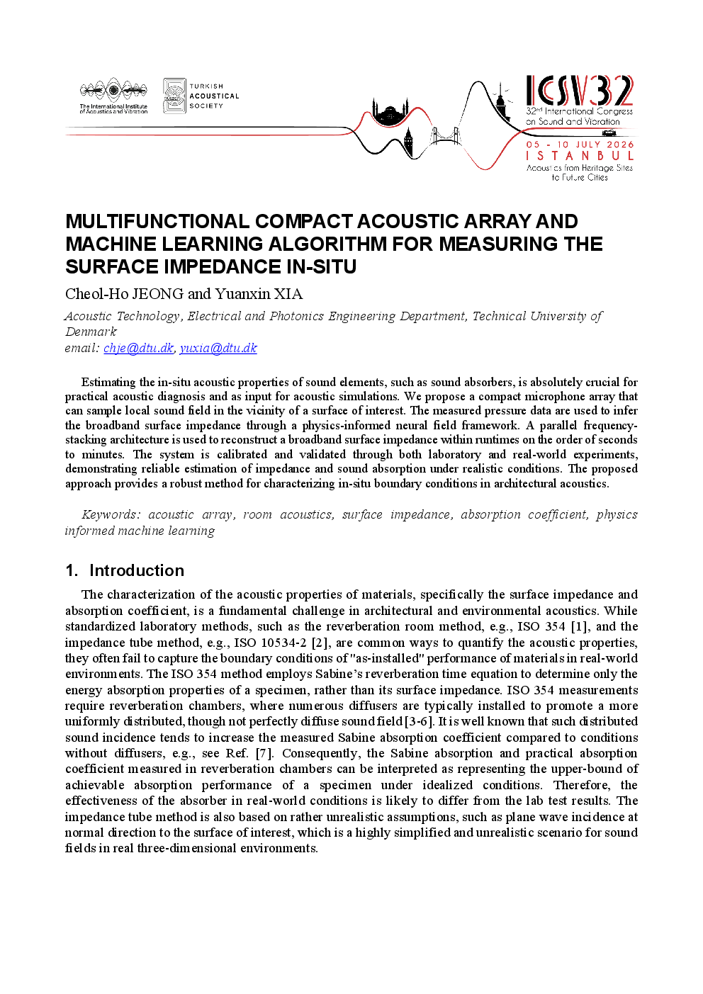 First page of the ATLAS ICSV32 publication
